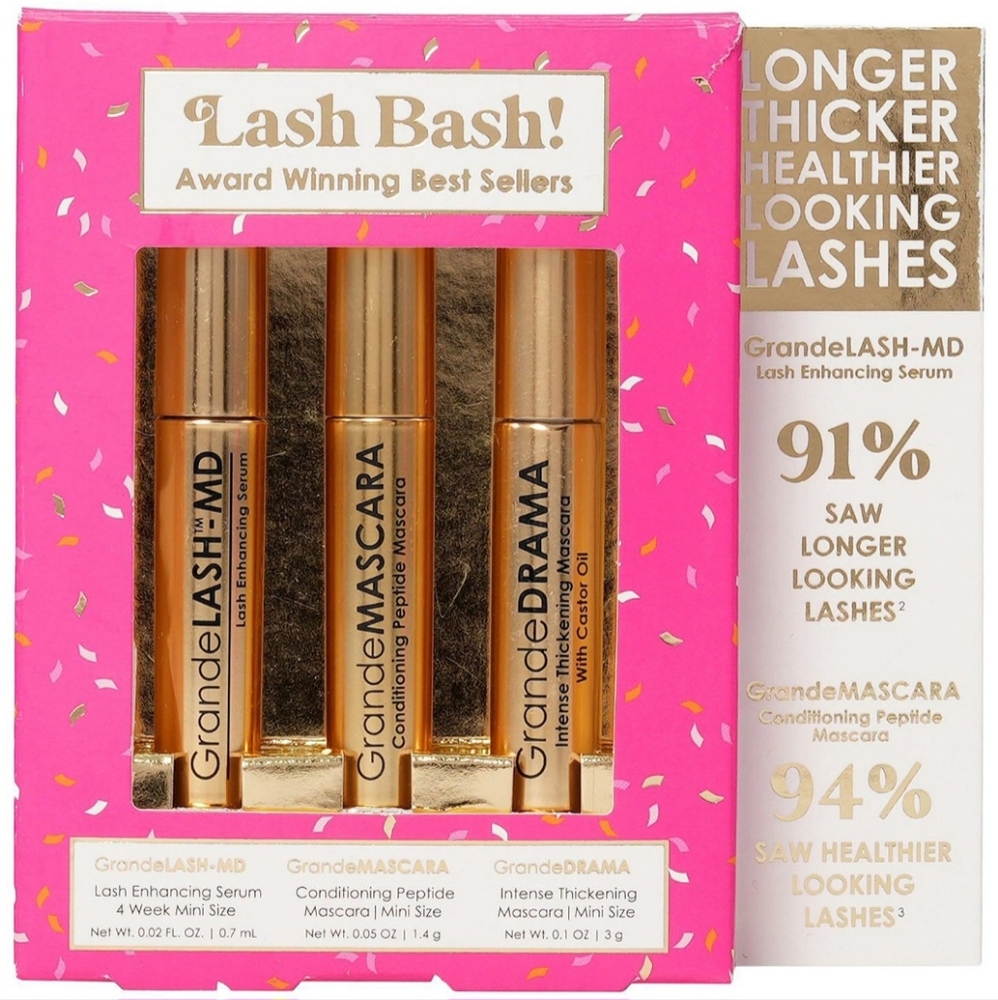 Grande Cosmetics Lash Bash Lash Enhancing Serum and Mascara Set